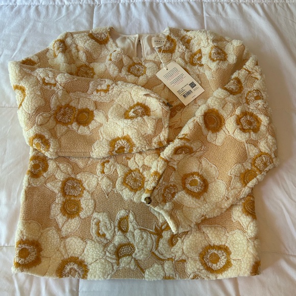 SEZANE -  NWT RARE Harlem Sweatshirt. Lined. Perfect condition. Size 4 - Picture 3 of 14